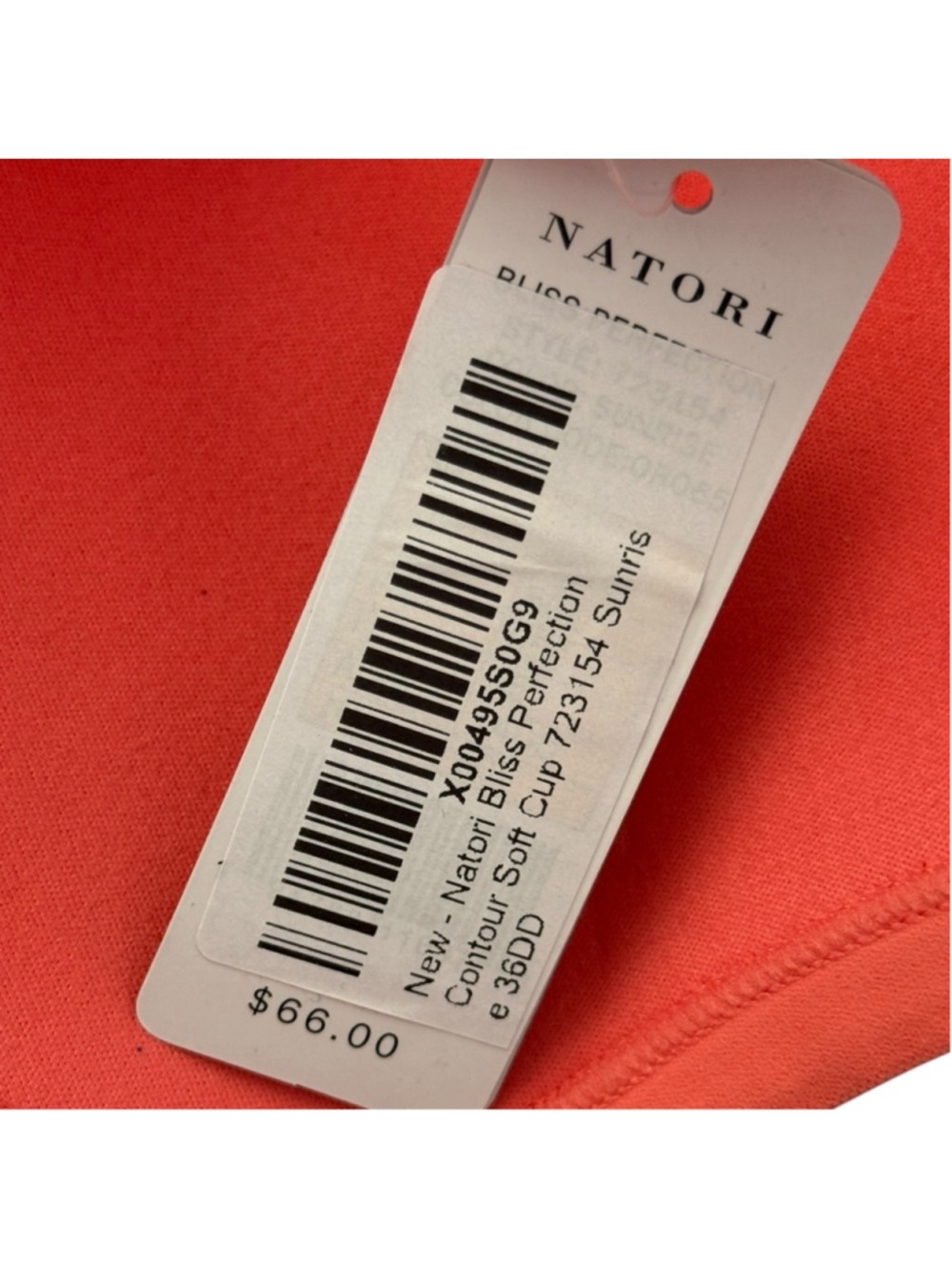 Natori Bliss Perfection Contour Soft Cup Bra 36DD Coral - Picture 5 of 6